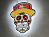 San Francisco 49ers Sugar Skull Hat 3D LED Neon Sign Light Lamp