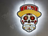 San Francisco 49ers Sugar Skull Hat 3D LED Neon Sign Light Lamp