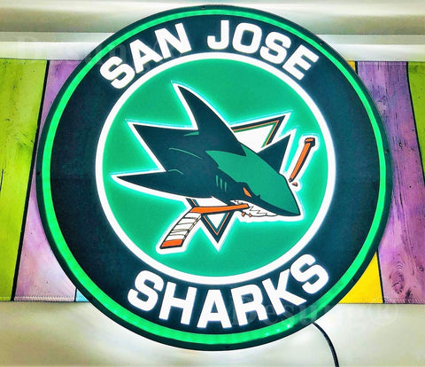 San Jose Sharks 3D LED Neon Sign Light Lamp