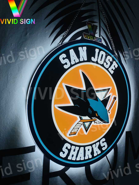 San Jose Sharks 3D LED Neon Sign Light Lamp