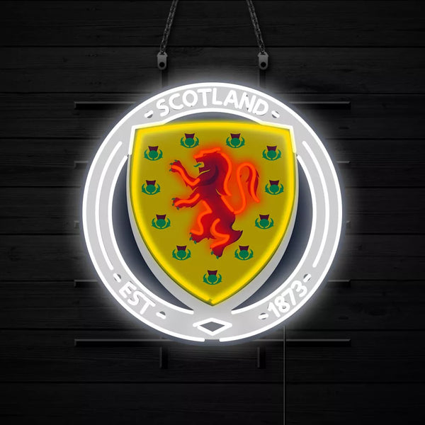 Scotland National Football Team Logo Neon Light Sign Lamp