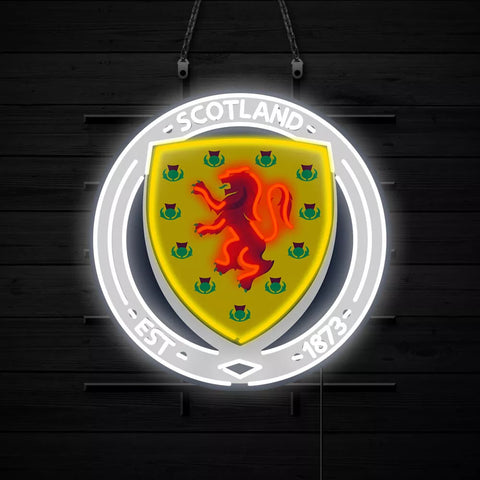 Scotland National Football Team Logo Neon Light Sign Lamp