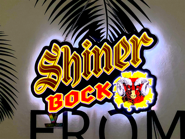 Shiner Bock Ram Beer Texas 3D LED Neon Sign Light Lamp