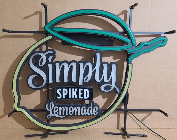 Simply Spiked Lemonade LED Neon Sign Light Lamp With Dimmer