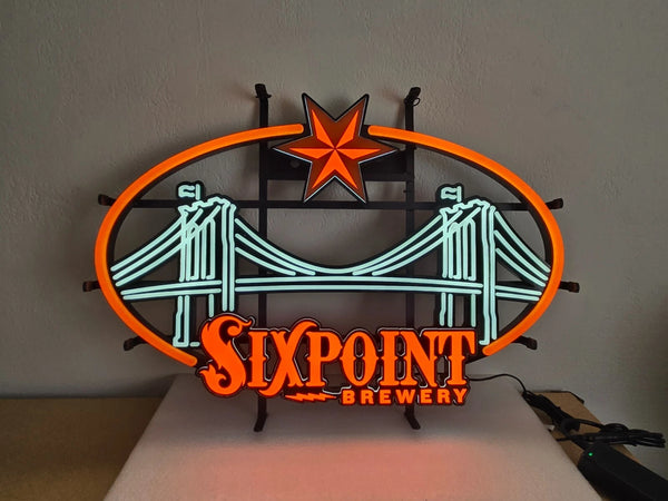 Six Point Sixpoint Star Bridge LED Neon Sign Light Lamp With Dimmer