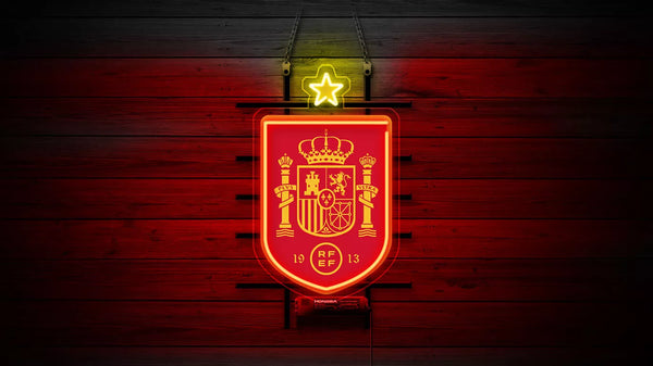 Spain World Cup National Football Team Logo Neon Light Sign Lamp