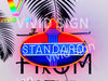 Standard Gasoline Oil Gas Neon Light Sign Lamp With HD Vivid Printing