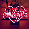 Sucker Pink Neon Light Sign Lamp Real Glass Wall Decor