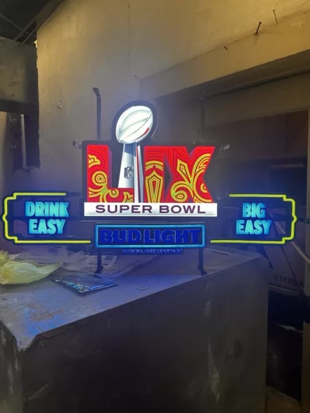 Super Bowl LIX 59 Bud Light Beer Vivid LED Neon Sign Light Lamp