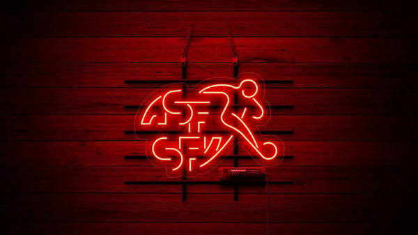 Switzerland World Cup National Football Team Logo Neon Light Sign Lamp