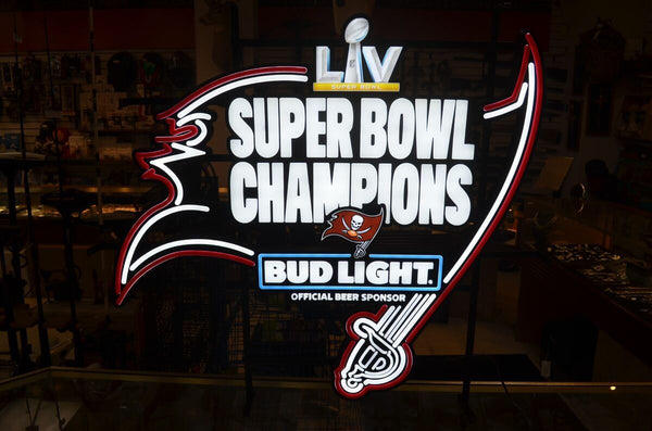 Tampa Bay Buccaneers Super Bowl LIV Champions LED Neon Sign Light Lamp With Dimmer