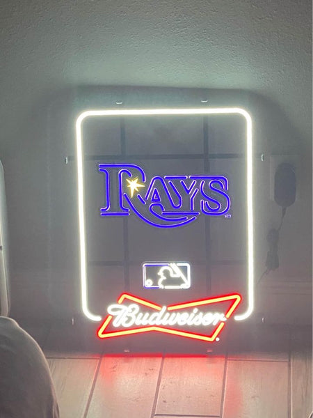Tampa Bay Rays Budweiser Beer LED Neon Sign Light Lamp With Dimmer