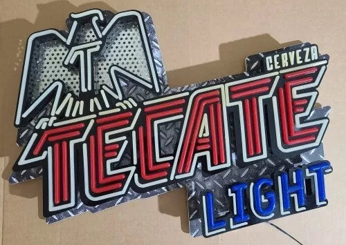 Tecate Light Cerveza Beer LED Neon Sign Light Lamp