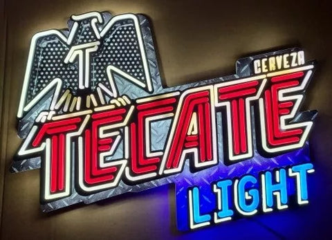 Tecate Light Cerveza Beer LED Neon Sign Light Lamp