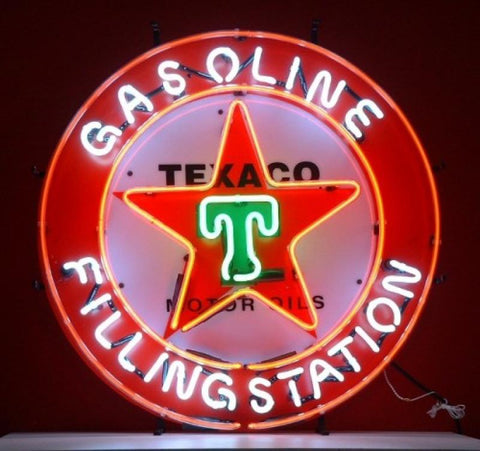 Texaco Gasoline Motor Oil Gas Neon Light Sign Lamp HD Vivid Printing