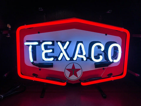 Texaco Gasoline Motor Oil Gas Neon Light Sign Lamp