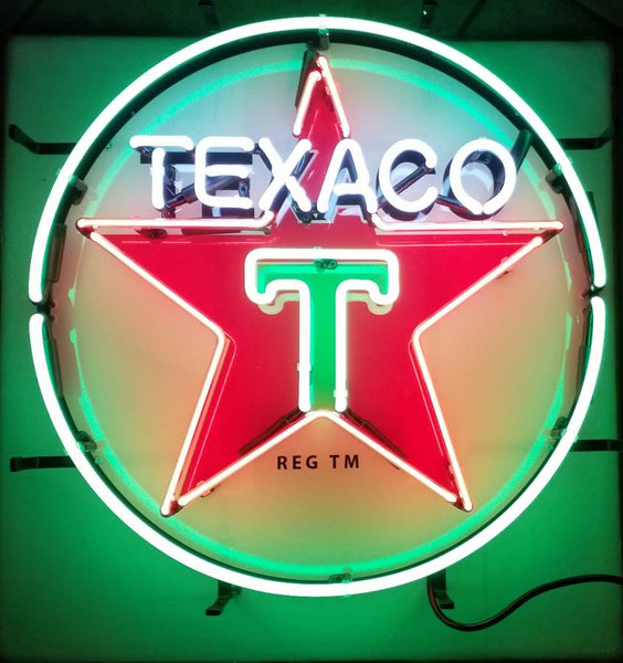 Texaco Gasoline Motor Oil Gas Fuel Neon Light Sign Lamp HD Vivid Printing