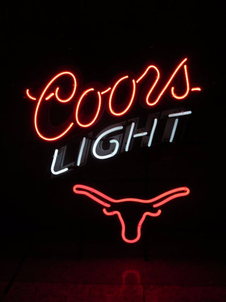Texas Longhorns Coors Light Neon Light Lamp Sign