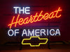 The Heartbeat of America Chevrolet Chevy Corvette Auto Sports Car Neon Sign Light Lamp