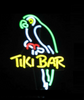 Tiki Bar Parrot Neon Light Sign Lamp Real Glass Wall Decor