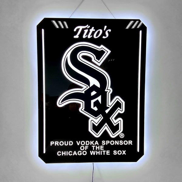 Chicago White Sox Tito's Vodka Beer 2D LED Neon Sign Light Lamp