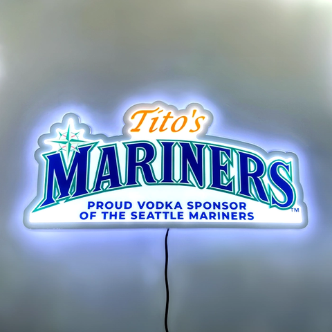 Seattle Mariners Tito's Vodka Beer 2D LED Neon Sign Light Lamp