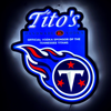 Tennessee Titans Tito's Vodka Beer 2D LED Neon Sign Light Lamp