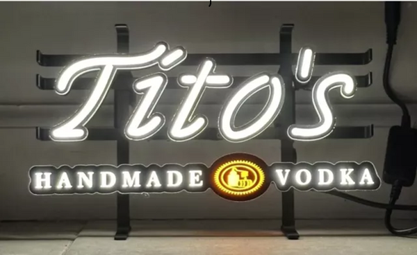 Tito’s Handmade Vodka Beer LED Neon Sign Light Lamp With Dimmer