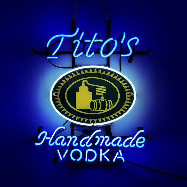 Tito's Handmade Vodka Texas Neon Light Lamp Sign With HD Vivid Printing