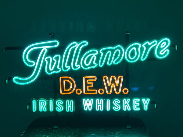 Tullamore D.E.W. Triple Distilled Blended Irish Whiskey LED Neon Sign Light Lamp