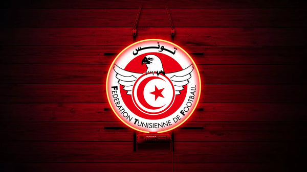 Tunisia National Football Team Logo Neon Sign