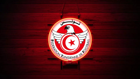 Tunisia National Football Team Logo Neon Sign