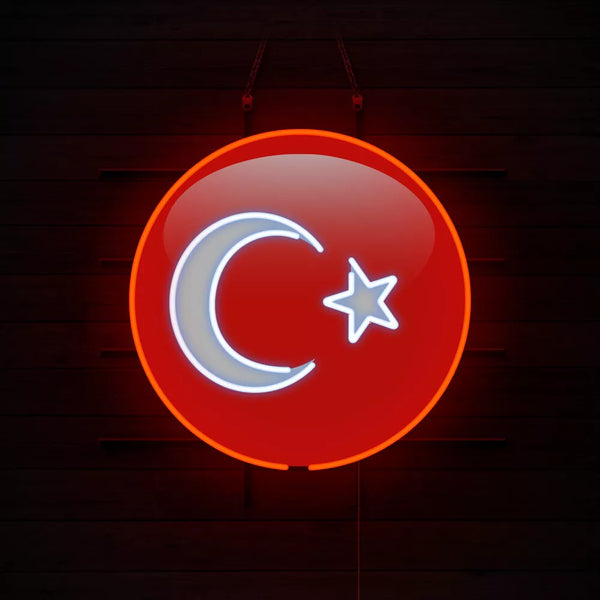 Turkiye National Football Team Logo Neon Light Sign Lamp