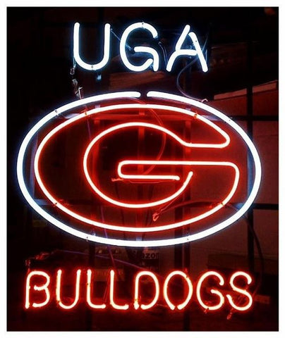 UGA Georgia Bulldogs Mascot Neon Sign Light Lamp