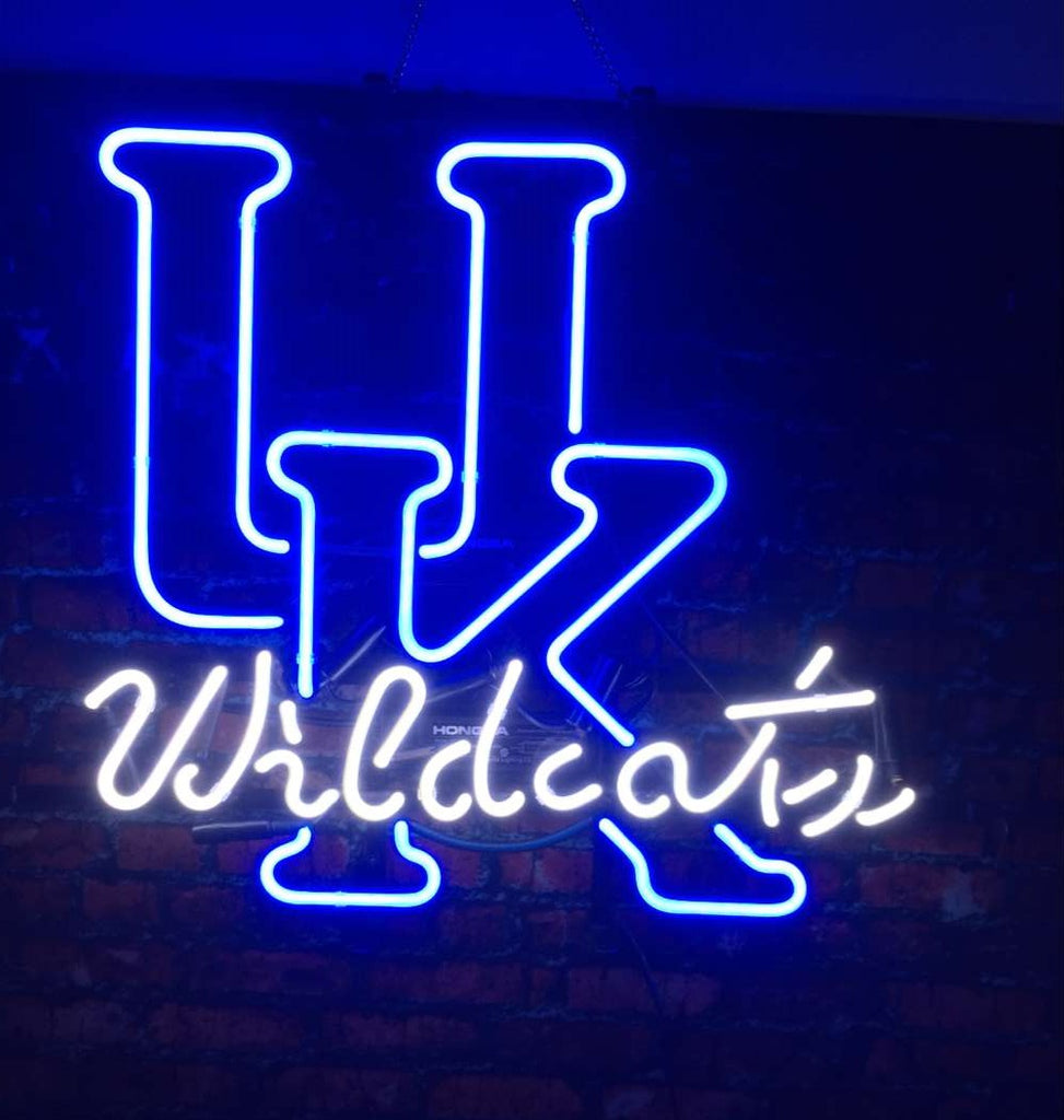 Kentucky Wildcats Mascot Logo Neon Light Lamp Sign neonsign.us