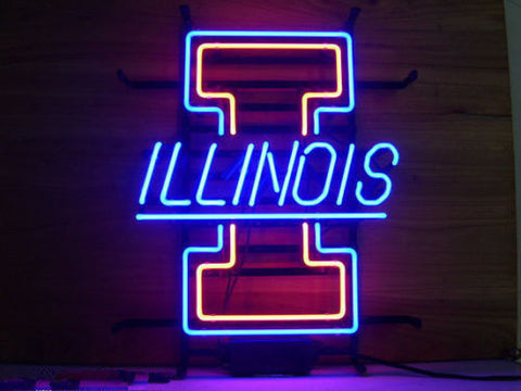 Illinois Fighting Illini Mascot Neon Light Lamp Sign