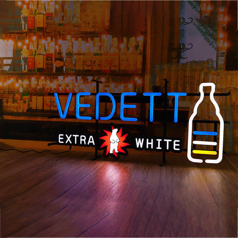 Vedett Extra White LED Neon Sign Light Lamp