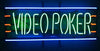 Video Poker Neon Light Sign Lamp Real Glass Wall Decor