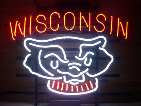 Wisconsin Badgers Neon Sign Light Lamp