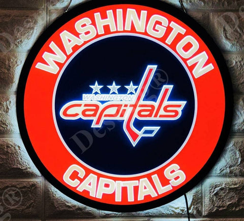 Washington Capitals 2018 Champs 3D LED Neon Sign Light Lamp