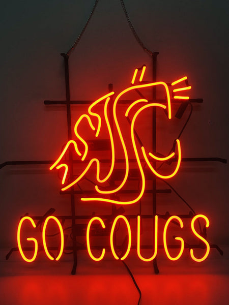 Washington State Cougars Go Cougs Neon Light Lamp Sign