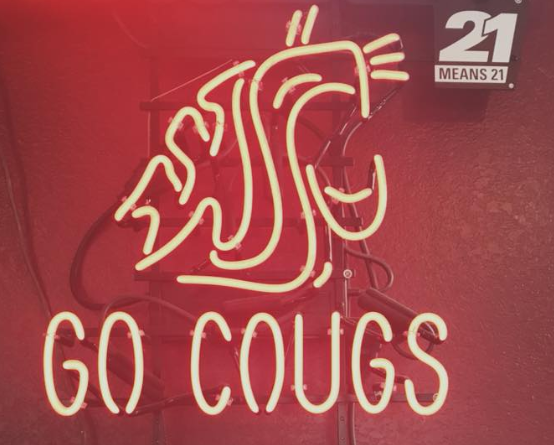 Washington State Cougars Go Cougs Neon Light Lamp Sign