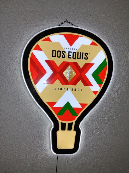 Dos Equis XX Beer Hot Air Balloon 2D LED Neon Sign Light Lamp