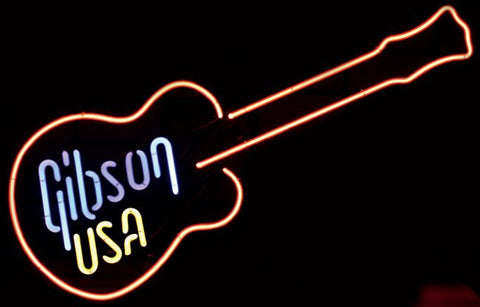Gibson Guitar Music USA Neon Sign Light Lamp