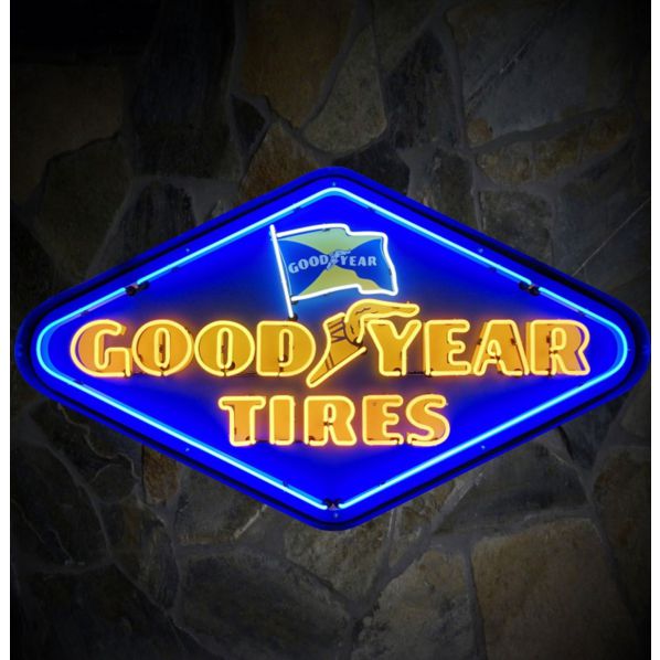 Goodyear Tires Handmade Real Glass Diamond Neon Light Sign Lamp With HD Vivid Printing