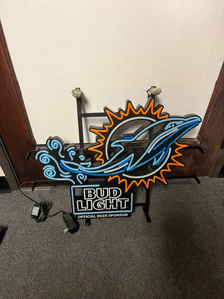 Bud light Miami Dolphins LED Neon Sign Light Lamp