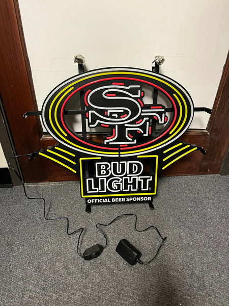 Bud Light San Francisco 49ers Faux LED Neon Sign Light Lamp