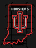 Indiana University Go Hoosiers Map Neon Light Lamp Sign