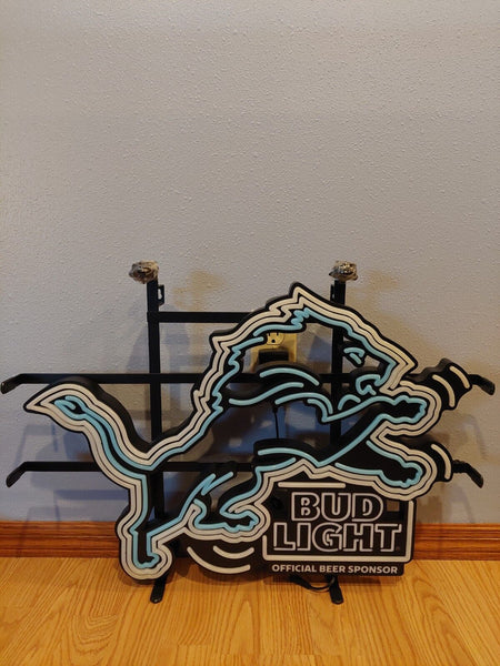 Bud Light Detroit Lions LED Neon Sign Light Lamp