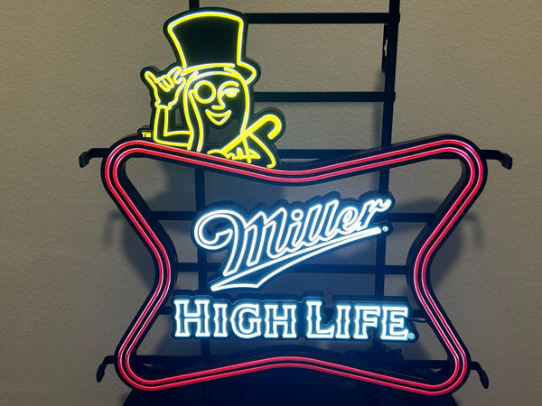 Miller High Life and Mr. Peanut Beer LED Neon Sign Light Lamp
